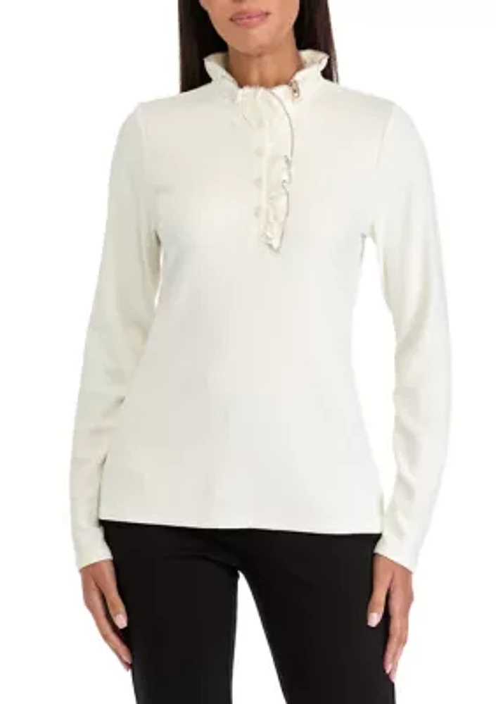 Women's Ruffle Embellished Top