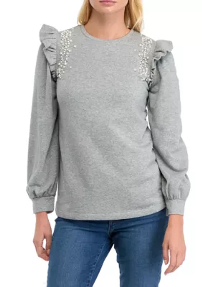 Women's Ruffle Embellished Top