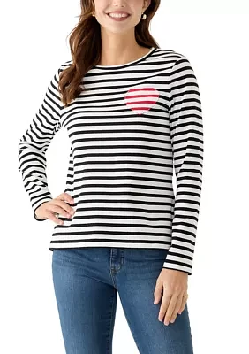 Women's Heart Stripe T-Shirt