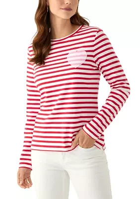 Women's Heart Stripe T-Shirt