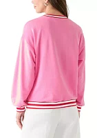 Women's Long Sleeve Stripe Sweeper Sweatshirt