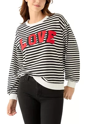 Women's Long Sleeve LOVE Patch Sweatshirt