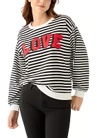 Women's Long Sleeve LOVE Patch Sweatshirt