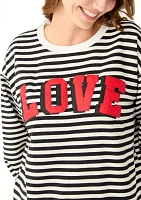 Women's Long Sleeve LOVE Patch Sweatshirt