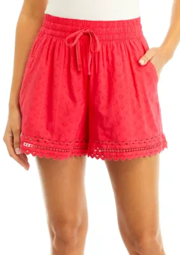 Women's Ric Rac Drawstring Shorts