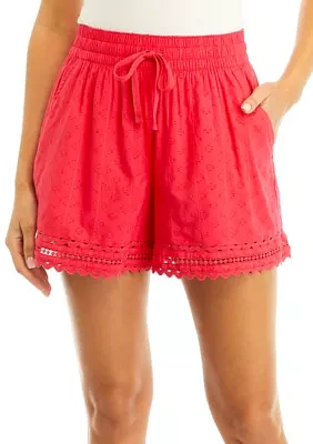 Women's Ric Rac Drawstring Shorts