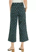 Women's Cropped Printed Chino Pants