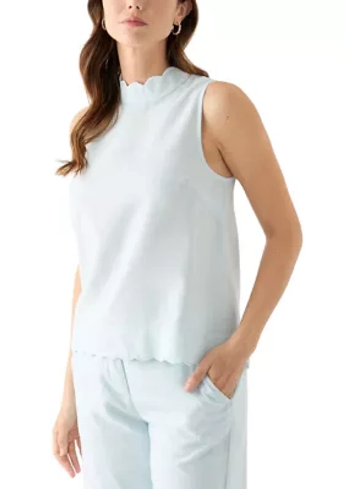 Women's Scalloped Neck Tank Top