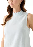 Women's Scalloped Neck Tank Top