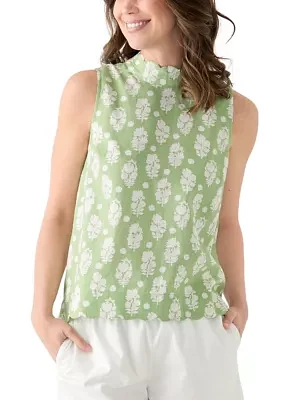 Women's Sleeveless Scallop Tank Top