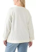 Plus Long Sleeve Patch Sweeper Sweatshirt