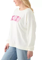 Plus Long Sleeve Patch Sweeper Sweatshirt