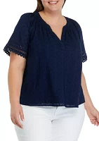 Plus Ric Rac Trim Top