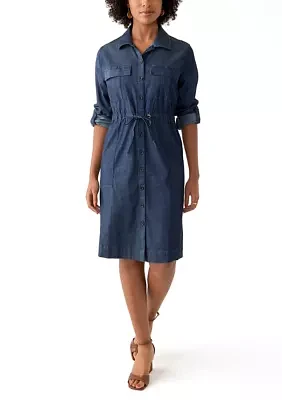 Women's Long Sleeve Utility Shirtdress