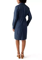 Women's Long Sleeve Utility Shirtdress