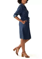 Women's Long Sleeve Utility Shirtdress