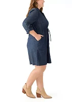 Plus Utility Shirt Dress