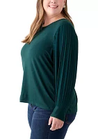 Plus Long Sleeve Knit Top