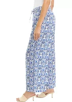 Women's Printed Linen Pants