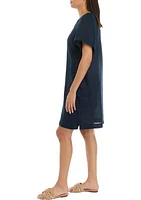 Women's Split Neck Linen Dress