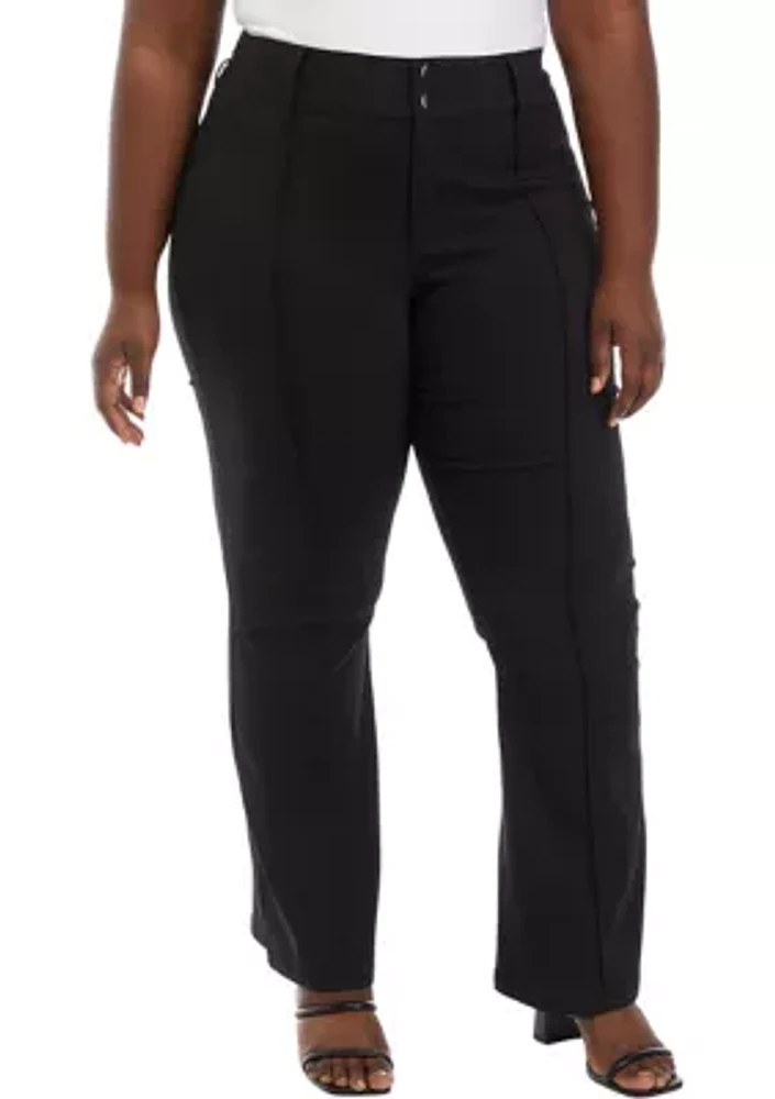 Plus Pull On Slim Fit Ankle Pants