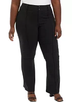 Plus Pull On Slim Fit Ankle Pants