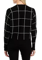 Women's Windowpane Cardigan