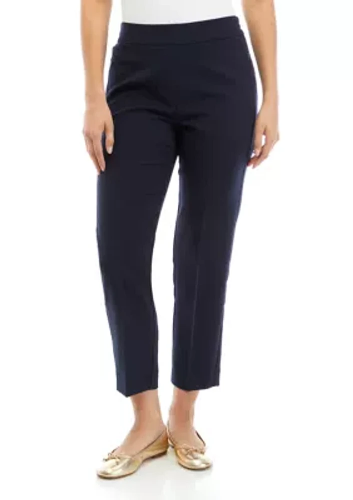 Petite Pull On Slim Pants with Zip Pockets