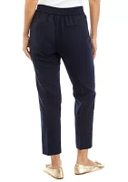 Petite Pull On Slim Pants with Zip Pockets