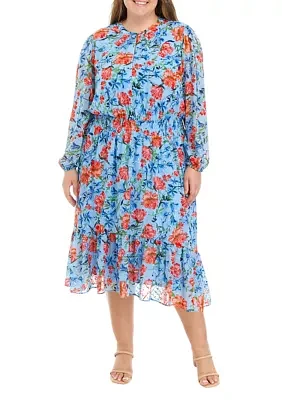 Plus Crew Neck Maxi Dress