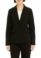 Women's One Button Notch Lapel Blazer