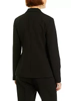 Women's One Button Notch Lapel Blazer