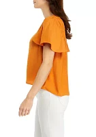 Women's Flutter Sleeve Airflow Top