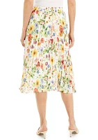 Women's Floral Pleated Skirt