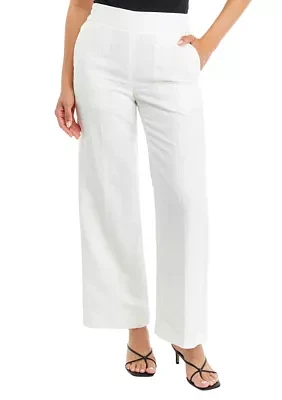 Petite Wide Leg Pull On Pants