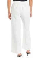 Petite Wide Leg Pull On Pants