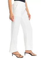 Petite Wide Leg Pull On Pants