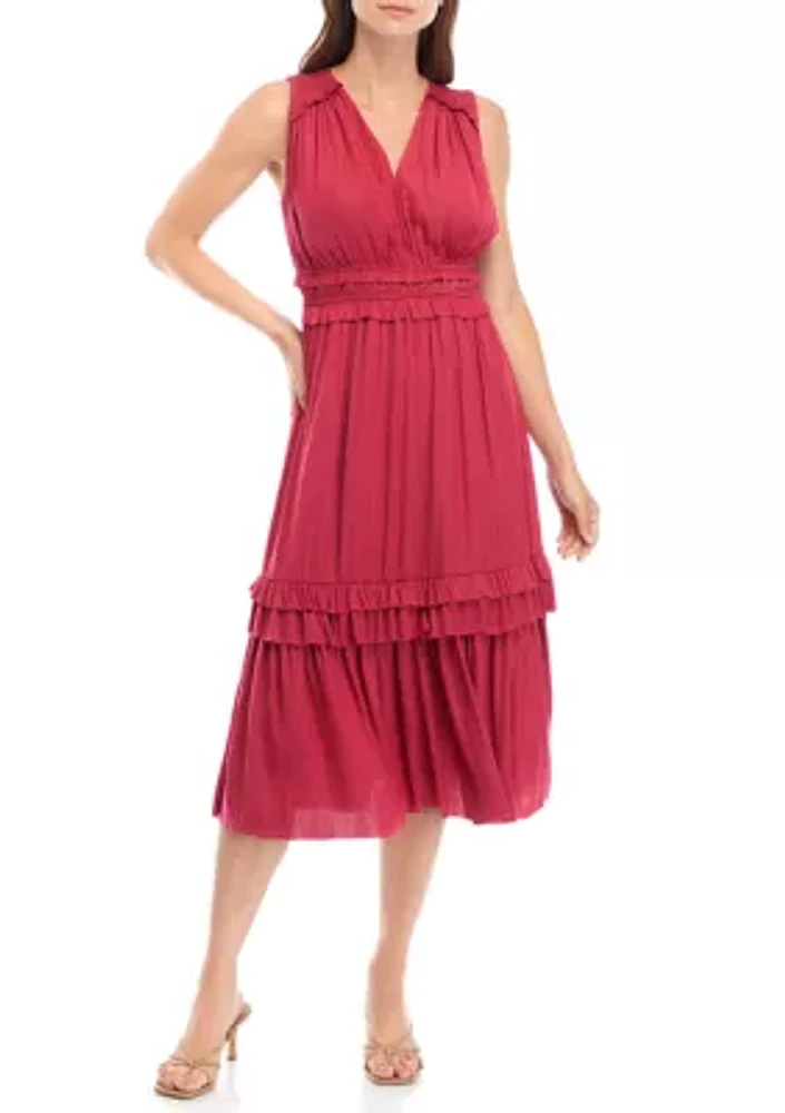 Women's Sleeveless Smock Waist Airflow Dress