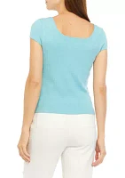 Petite Square Neck Top