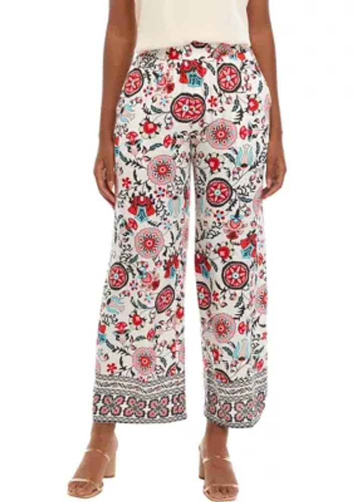 Women's Floral Wide Leg Soft Pants