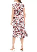 Women's Short Sleeve Floral Shirtdress