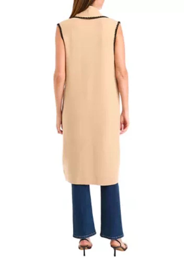 Women's Sleeveless Open Front Cardigan