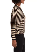 Women's Dolman Sleeve Diagonal Stripe Sweater