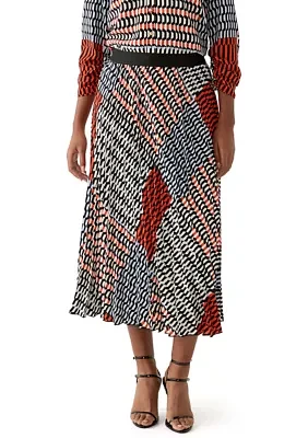 Women's Printed Pleated Skirt