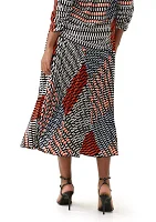 Women's Printed Pleated Skirt