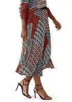 Women's Printed Pleated Skirt