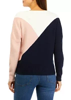 V-Neck Color Block Sweater