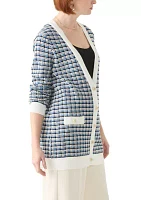 Women's Long Sleeve V-Neck Cardigan with Pockets