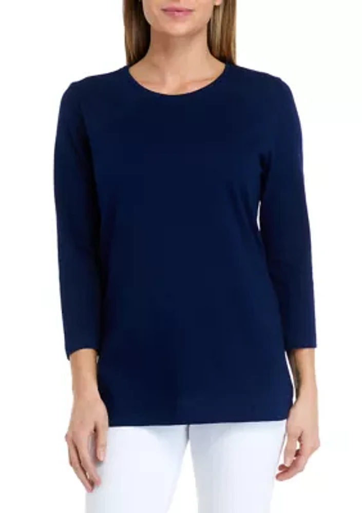 Women's 3/4 Sleeve Crew Neck T-Shirt