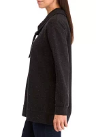 Women's Long Sleeve Ottoman Cowl Neck Tunic Sweater